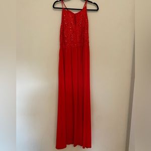 Red Floor Length Formal Dress size XL